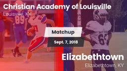 Matchup: Christian Academy vs. Elizabethtown  2018