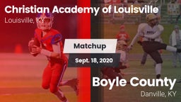 Matchup: Christian Academy vs. Boyle County  2020