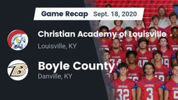 Recap: Christian Academy of Louisville vs. Boyle County  2020