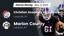 Recap: Christian Academy of Louisville vs. Marion County  2023
