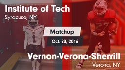 Matchup: Institute of Tech Hi vs. Vernon-Verona-Sherrill  2016