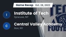 Recap: Institute of Tech  vs. Central Valley Academy 2022