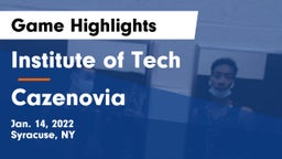 Institute of Tech  vs Cazenovia  Game Highlights - Jan. 14, 2022