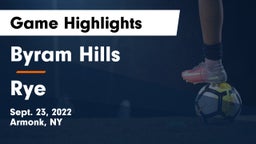 Byram Hills  vs Rye  Game Highlights - Sept. 23, 2022