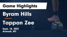 Byram Hills  vs Tappan Zee  Game Highlights - Sept. 18, 2023