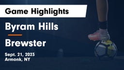 Byram Hills  vs Brewster  Game Highlights - Sept. 21, 2023