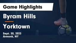 Byram Hills  vs Yorktown  Game Highlights - Sept. 30, 2023