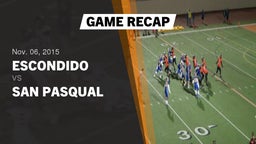 Recap: Escondido  vs. San Pasqual High 2015