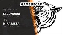 Recap: Escondido  vs. Mira Mesa  2016