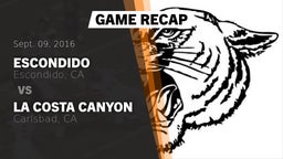 Recap: Escondido  vs. La Costa Canyon  2016