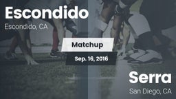 Matchup: Escondido High vs. Serra  2016