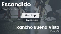 Matchup: Escondido High vs. Rancho Buena Vista  2016