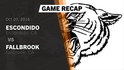 Recap: Escondido  vs. Fallbrook  2016