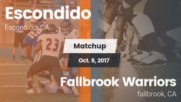 Matchup: Escondido High vs. Fallbrook Warriors 2017