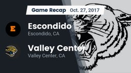 Recap: Escondido  vs. Valley Center  2017