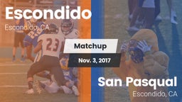 Matchup: Escondido High vs. San Pasqual  2017