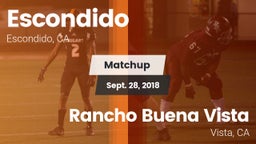 Matchup: Escondido High vs. Rancho Buena Vista  2018