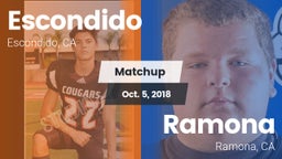Matchup: Escondido High vs. Ramona  2018