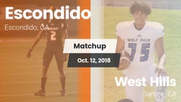 Matchup: Escondido High vs. West Hills  2018