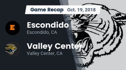 Recap: Escondido  vs. Valley Center  2018