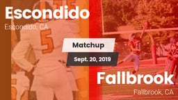 Matchup: Escondido High vs. Fallbrook  2019