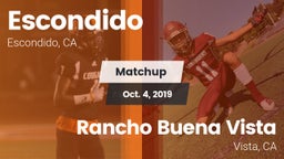 Matchup: Escondido High vs. Rancho Buena Vista  2019