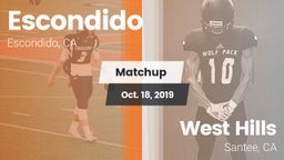 Matchup: Escondido High vs. West Hills  2019