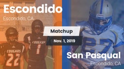 Matchup: Escondido High vs. San Pasqual  2019