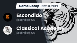 Recap: Escondido  vs. Classical Academy  2019