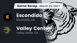 Recap: Escondido  vs. Valley Center  2021