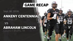 Recap: Ankeny Centennial  vs. Abraham Lincoln  2016