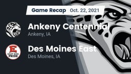 Recap: Ankeny Centennial  vs. Des Moines East  2021