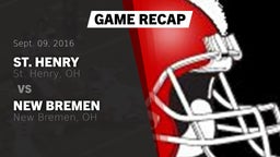 Recap: St. Henry  vs. New Bremen  2016