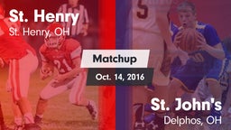 Matchup: St. Henry High Schoo vs. St. John's  2016