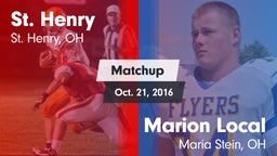 Matchup: St. Henry High Schoo vs. Marion Local  2016