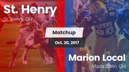Matchup: St. Henry High Schoo vs. Marion Local  2017