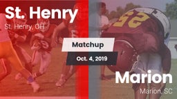 Matchup: St. Henry vs. Marion  2019