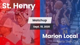 Matchup: St. Henry vs. Marion Local  2020