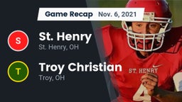 Recap: St. Henry  vs. Troy Christian  2021