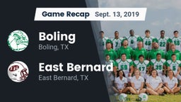 Recap: Boling  vs. East Bernard  2019