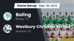 Recap: Boling  vs. Westbury Christian School 2019