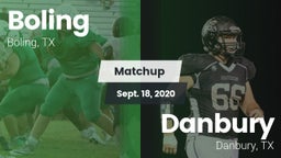 Matchup: Boling  vs. Danbury  2020