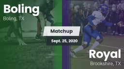 Matchup: Boling  vs. Royal  2020