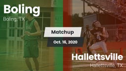 Matchup: Boling  vs. Hallettsville  2020