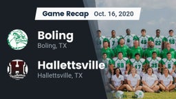 Recap: Boling  vs. Hallettsville  2020