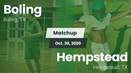 Matchup: Boling  vs. Hempstead  2020