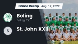 Recap: Boling  vs. St. John XXIII 2022