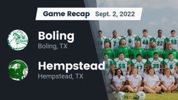 Recap: Boling  vs. Hempstead  2022