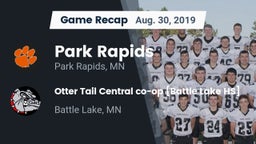 Recap: Park Rapids  vs. Otter Tail Central co-op [Battle Lake HS] 2019