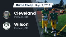 Recap: Cleveland  vs. Wilson  2018